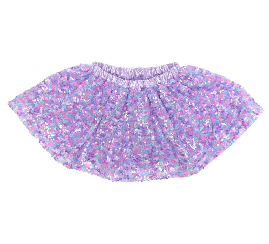 Purple Party Sequins Skirt 4-6 years by Great Pretenders