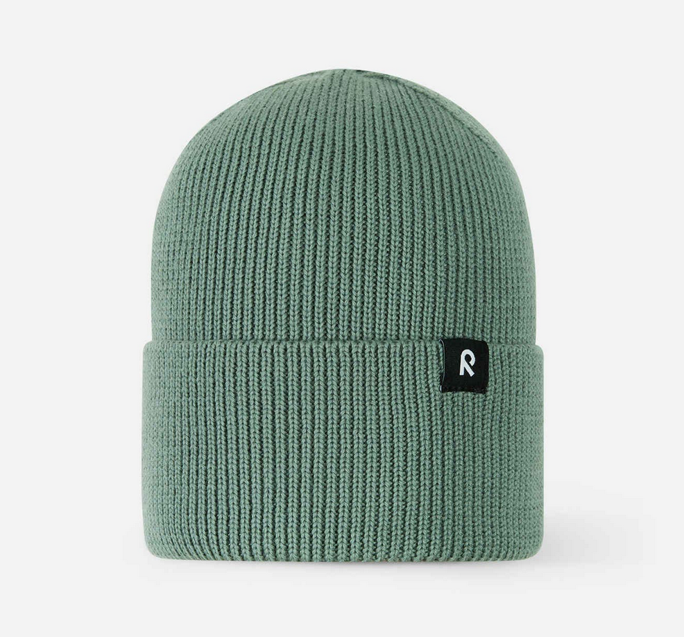 REIMA  Reissari - Kids' Lightweight Merino Wool Beanie Stone Green