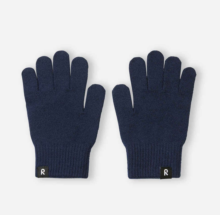 Reima Merino Wool Blend Knit Gloves - Sormin - Navy