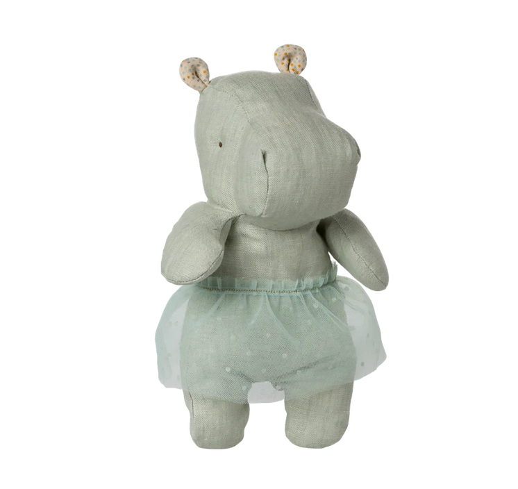 Safari friends, Hippo w. skirt, Small - Mint  by Maileg