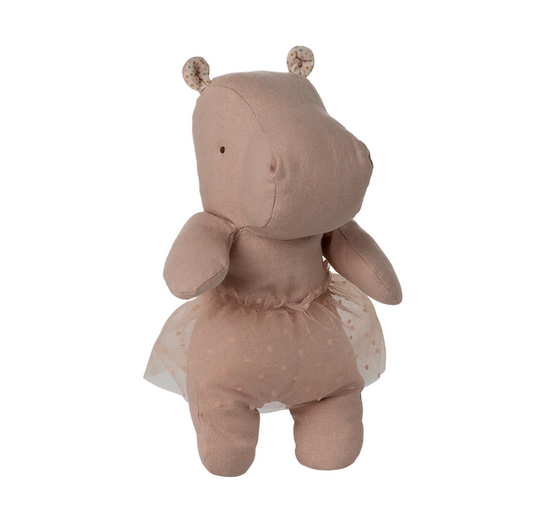 Safari friends, Hippo w. skirt, Small - Soft rose  by Maileg