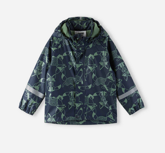 REIMA Koski - Fleece-Lined Rubber Rain Jacket Navy