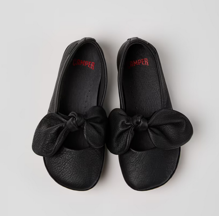 Camper Black Bow Leather Mary Jane