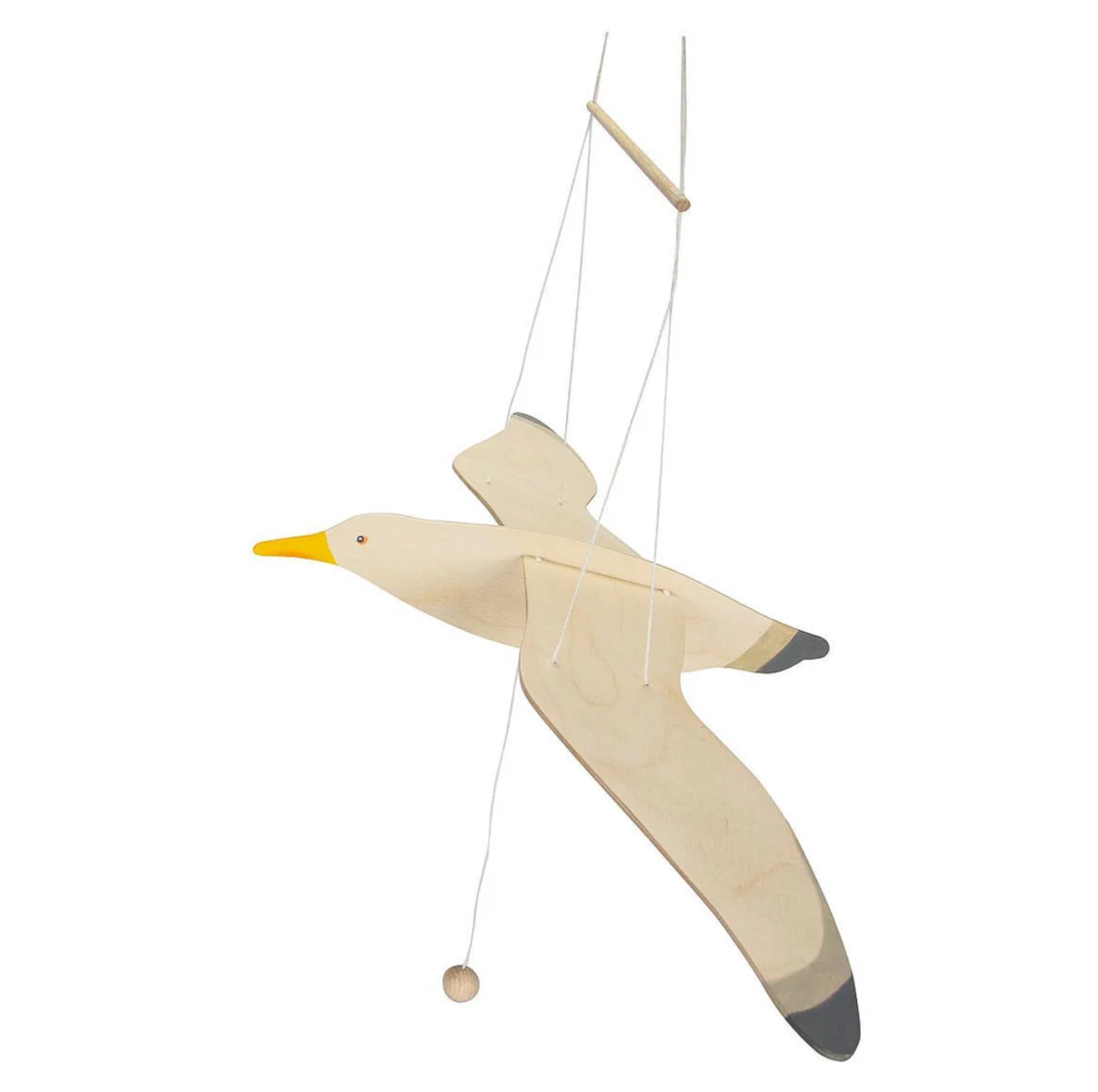 Mobile Seagull Grey By Ostheimer Wooden Toys