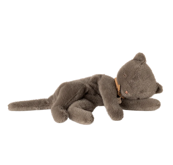Sleeping kitten plush, Medium - Grey  by Maileg