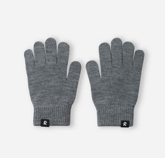 Reima Merino Wool Blend Knit Gloves - Sormin - Grey