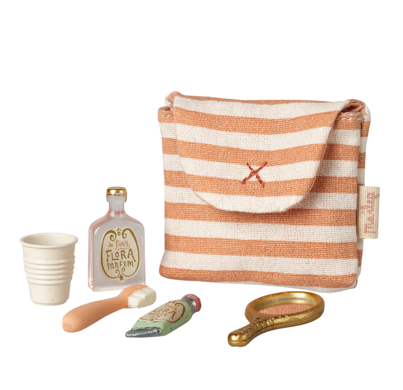 Tooth brush set in bag, Mouse Red stripe  -   by Maileg