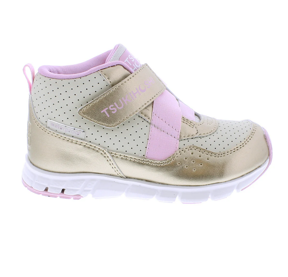 Tsukihoshi Child Waterproof Shoes Gold/Pink