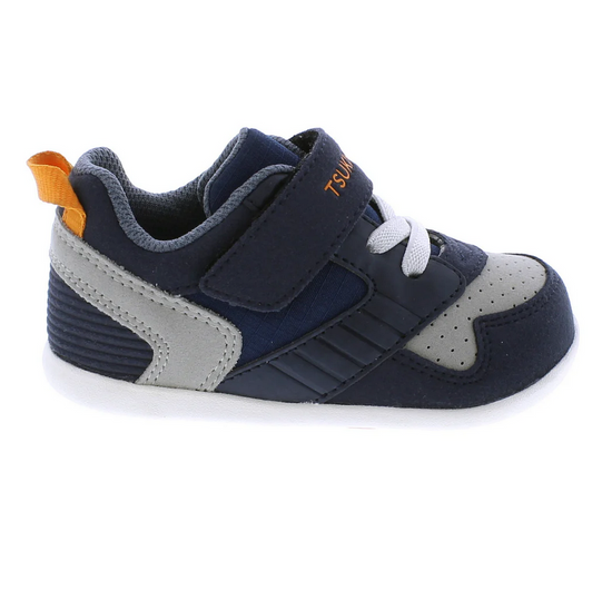 Tsukihoshi RACER Baby Shoes Navy/Orange