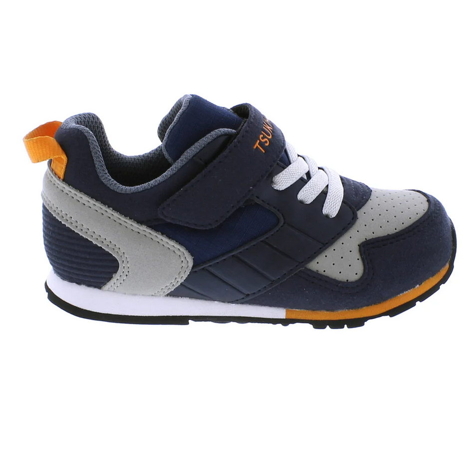 Tsukihoshi RACER Child Shoes Navy/Orange