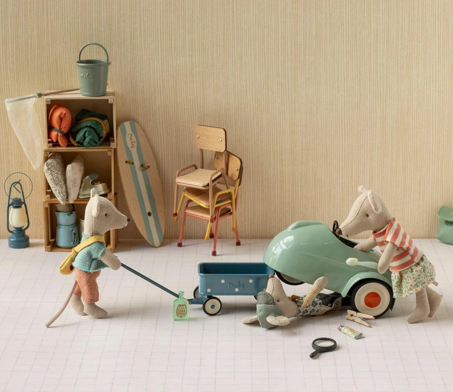 Coming Soon! Wagon, Mouse - Blue  by Maileg