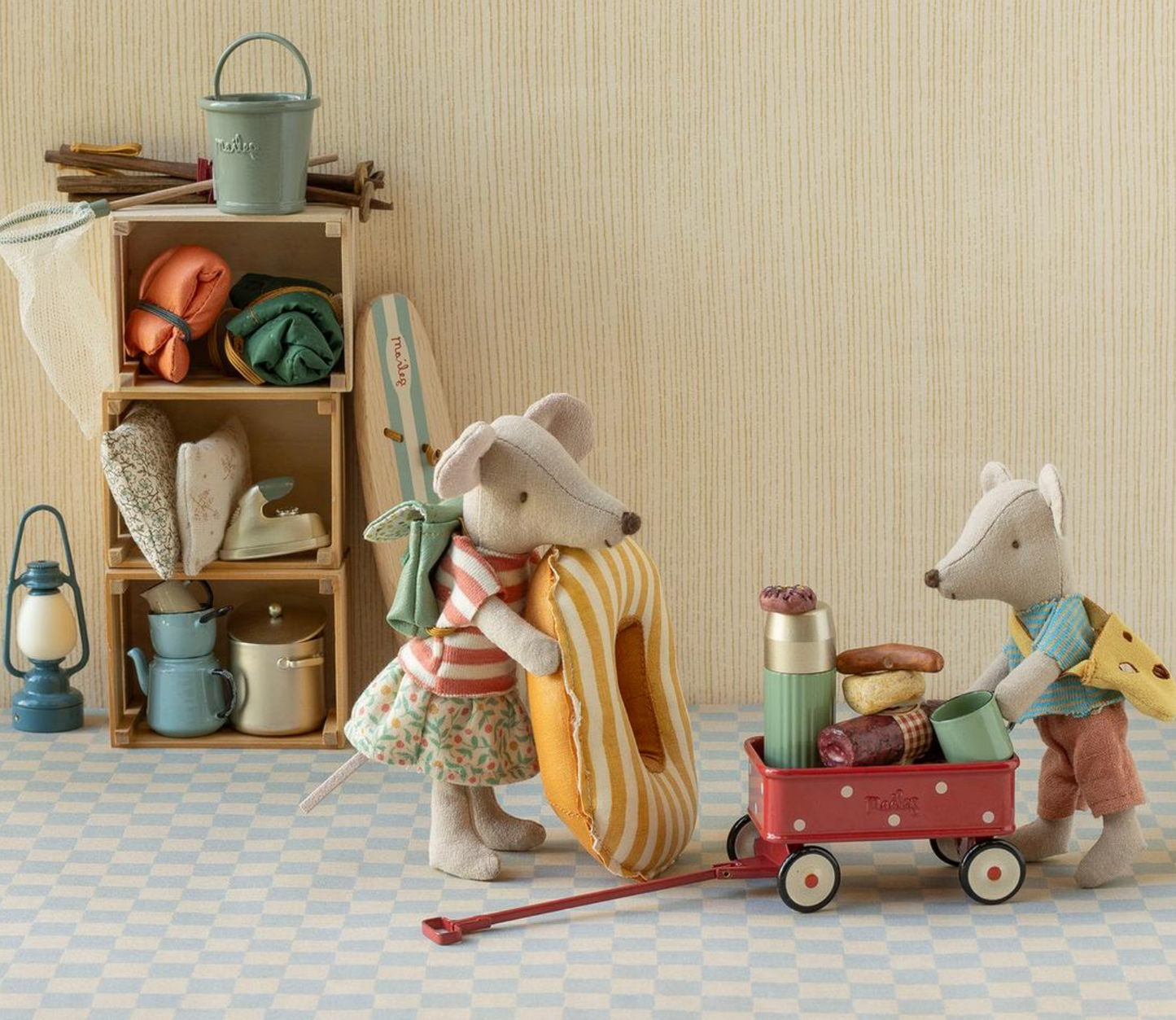 Coming Soon! Wagon, Mouse - Red  by Maileg