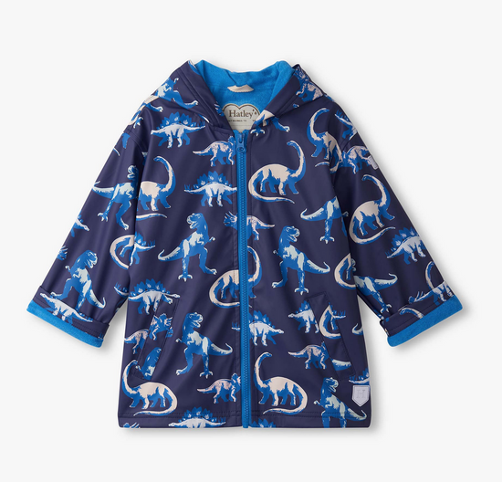 Painted Dinos Colour Changing  Rain Jacket by Hatley