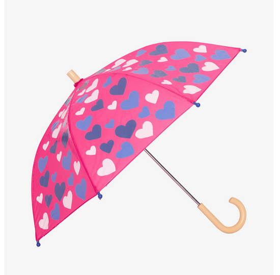 Hatley White Hearts Colour Changing  Umbrella