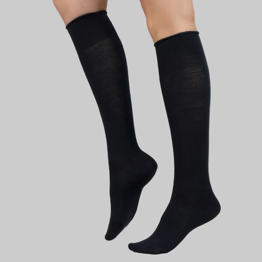 Wool knee-high socks Marine 39/41 By Blueforet