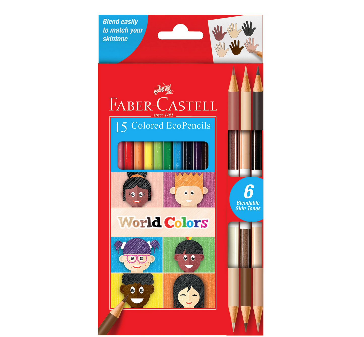 World Colors 15 Colored EcoPencils by Faber-Castell