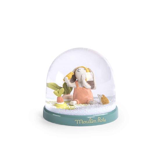 Trois Petits Lapins - Snow Globe  By Moulin Roty