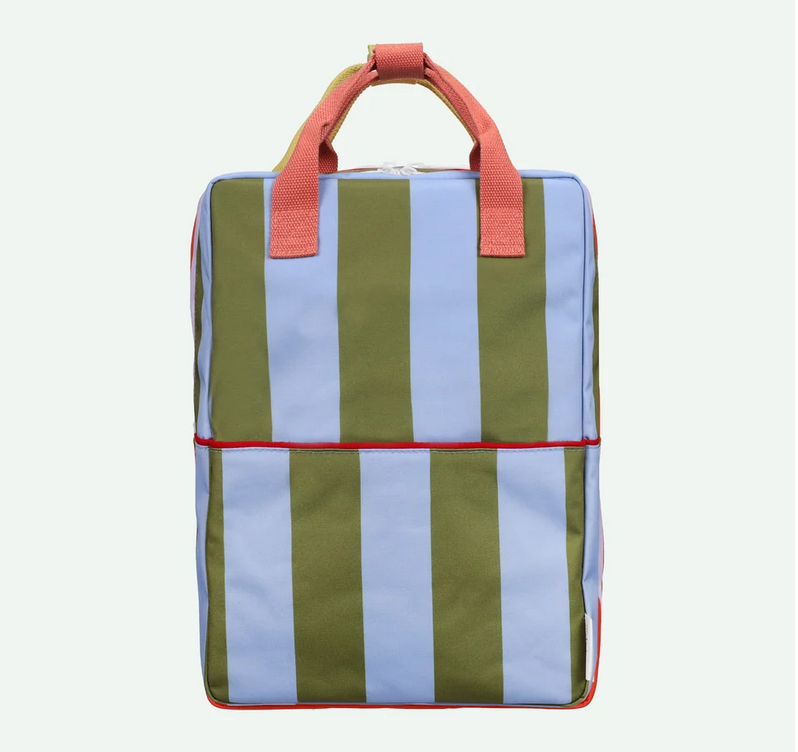 backpack large | stripes | tickling grass + cloud blue by Sticky Lemon