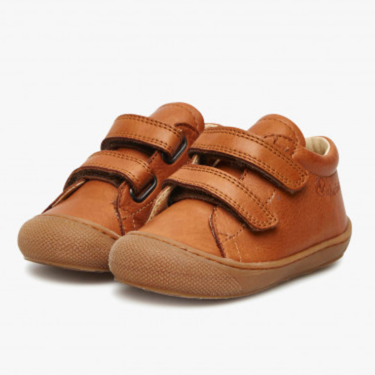 First Steps Shoes in Nappa Leather, Beige By Naturino