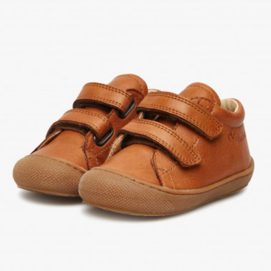 First Steps Shoes in Nappa Leather, Beige By Naturino