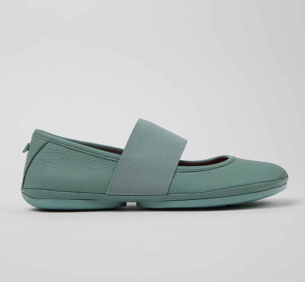 CAMPER Green Leather Ballerina for Women