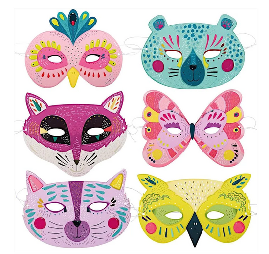 Load image into Gallery viewer, Broc&amp;#39; &amp;amp; Rolls - Masks (Set of 6) By Moulin Roty
