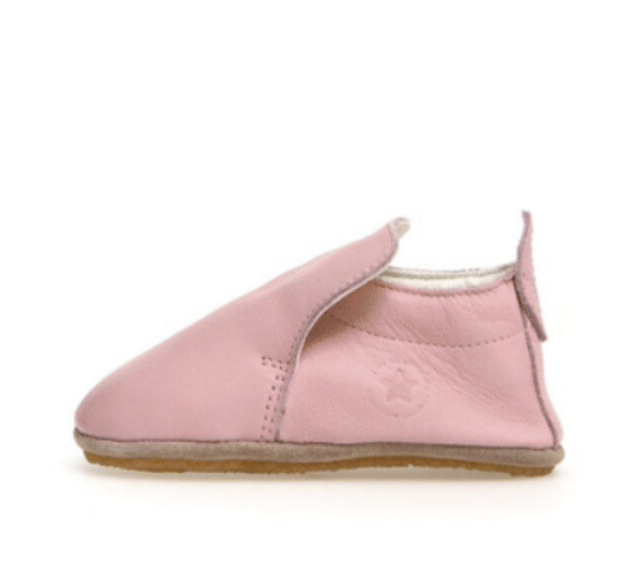 NATURINO leather crib shoes in pink