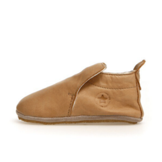 NATURINO leather crib shoes in brown