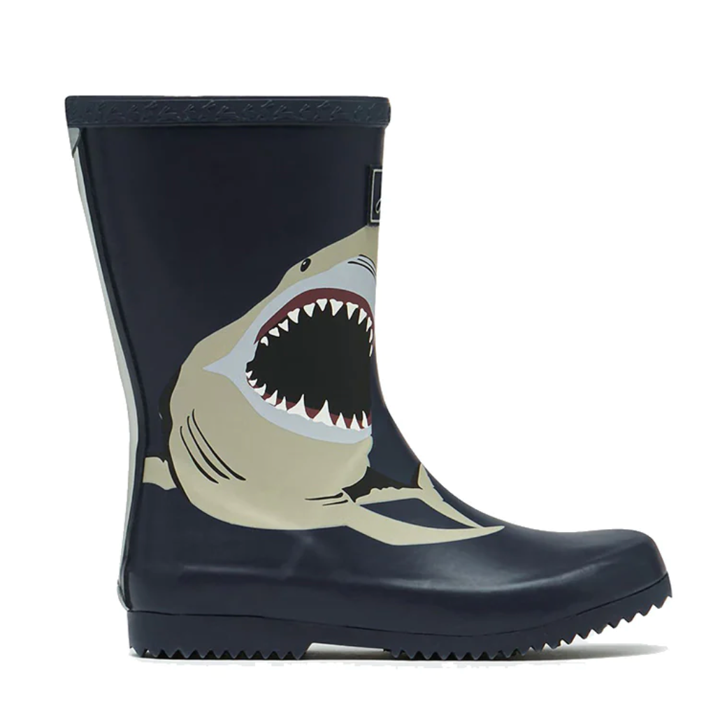 Joules Roll Up Waterproof Rain Boot Navy Shark