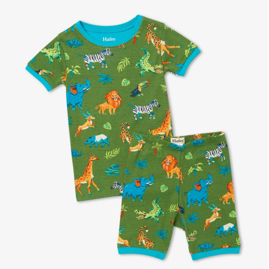 Safari Adventure Organic Cotton Short Pajama Set By Hatley