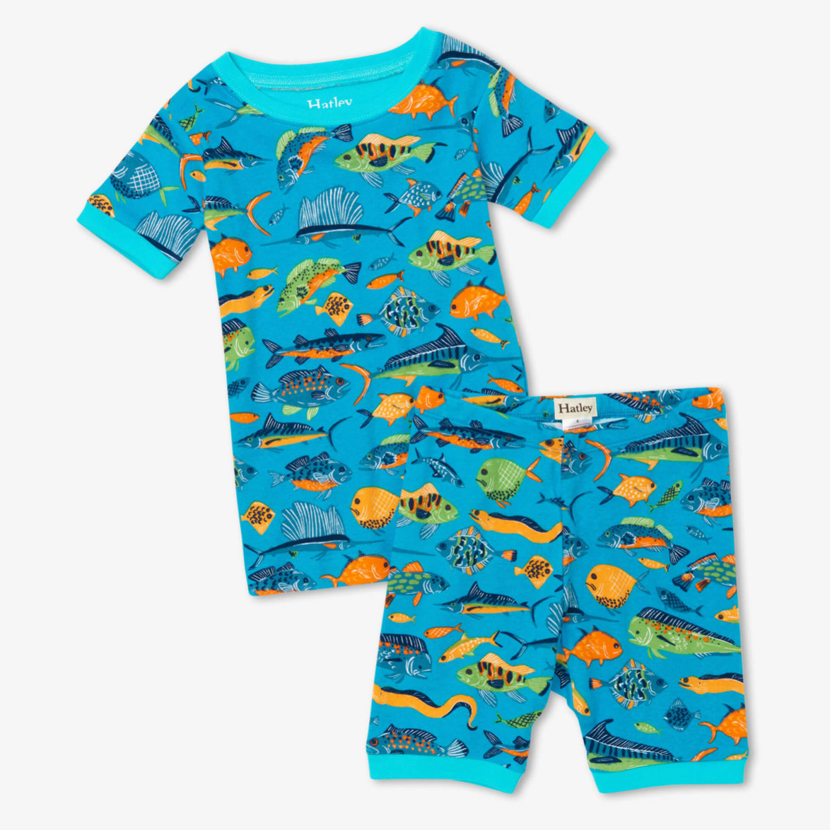 Deep Sea Fish Organic Cotton Short Pajama Set By Hatley