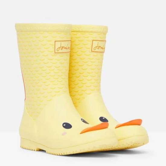 Joules Roll Up Waterproof Rain Boot Yellow Duck