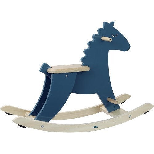Load image into Gallery viewer, Wooden Dark Blue Rocking Horse by Vilac
