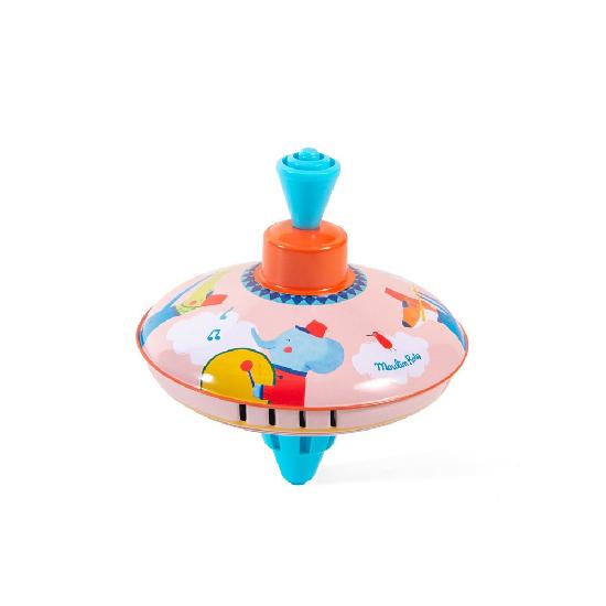 Jouets Metal - Fanfare Spinning Top, Small By Moulin Roty