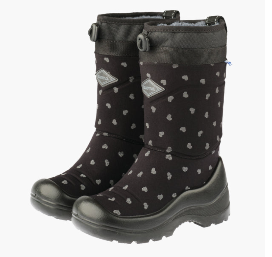 Kuoma Snowlock winter boots  Black Cute Reflective