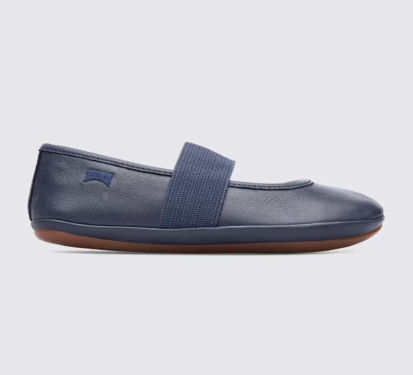 CAMPER Right Leather Ballerinas Navy