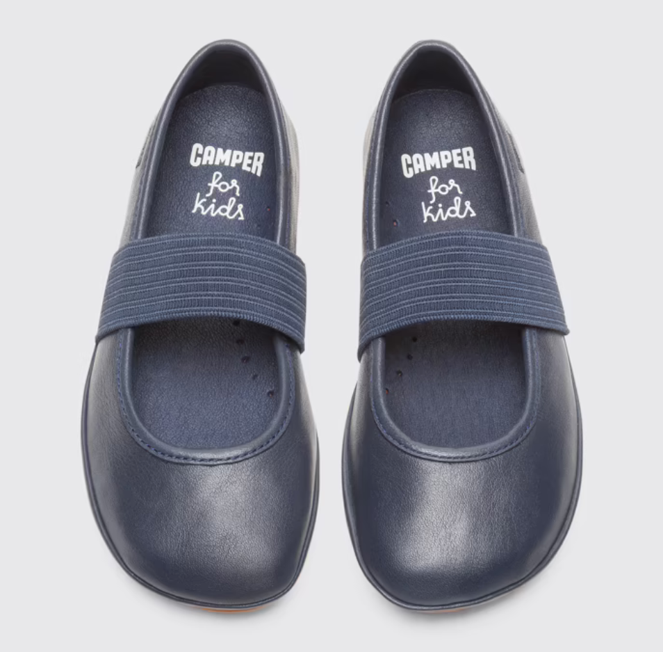 CAMPER Right Leather Ballerinas Navy