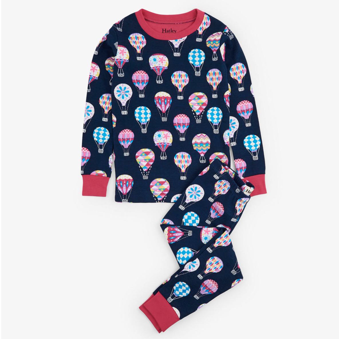 HATLEY Cute Hot Air Balloons Organic Cotton Pajama Set SHOE SHOE