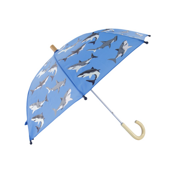 Load image into Gallery viewer, Hatley Deep Sea Sharks Print  Umbrella
