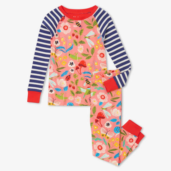 HATLEY Enchanted Garden Organic Cotton Raglan Pajama Set – SHOE+SHOE