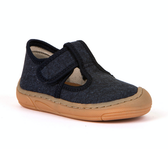 Load image into Gallery viewer, FRODDO T-strap Canvas Shoe Blue
