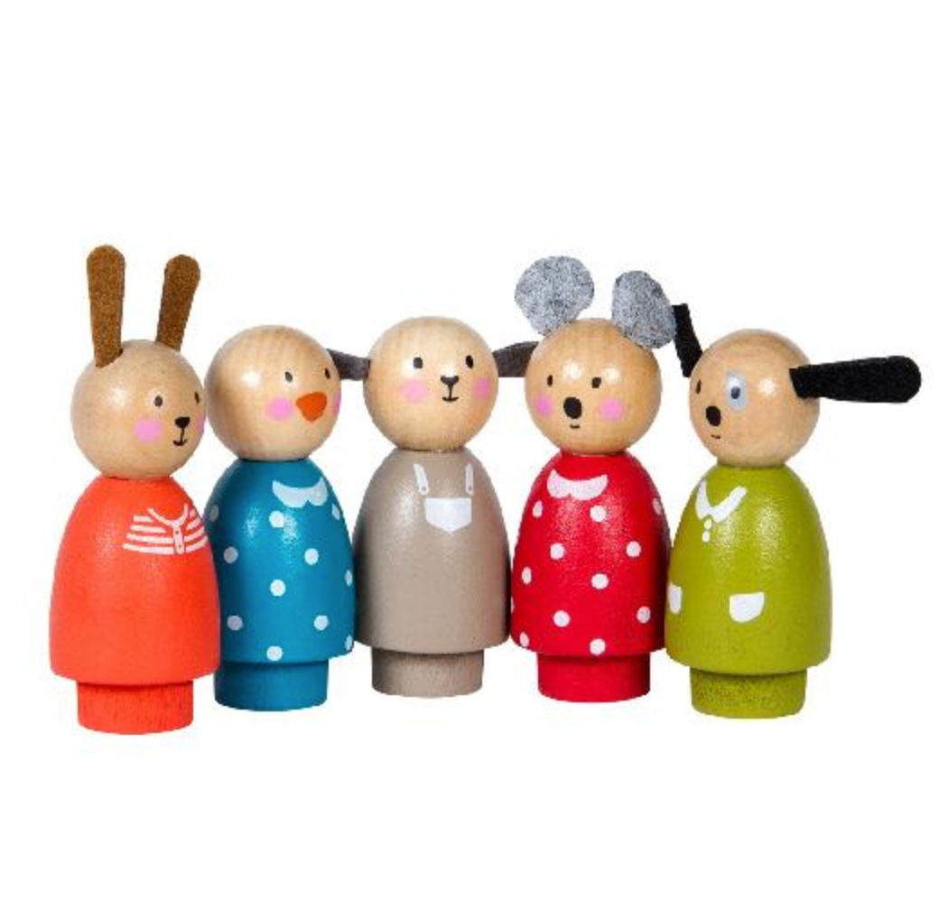 Grande Famille  Characters (set of 5)  By Moulin Roty