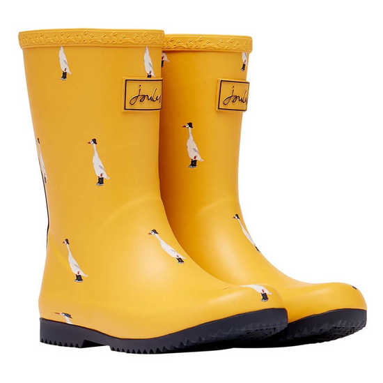 Joules Roll Up Waterproof Rain Boot Golden Duck
