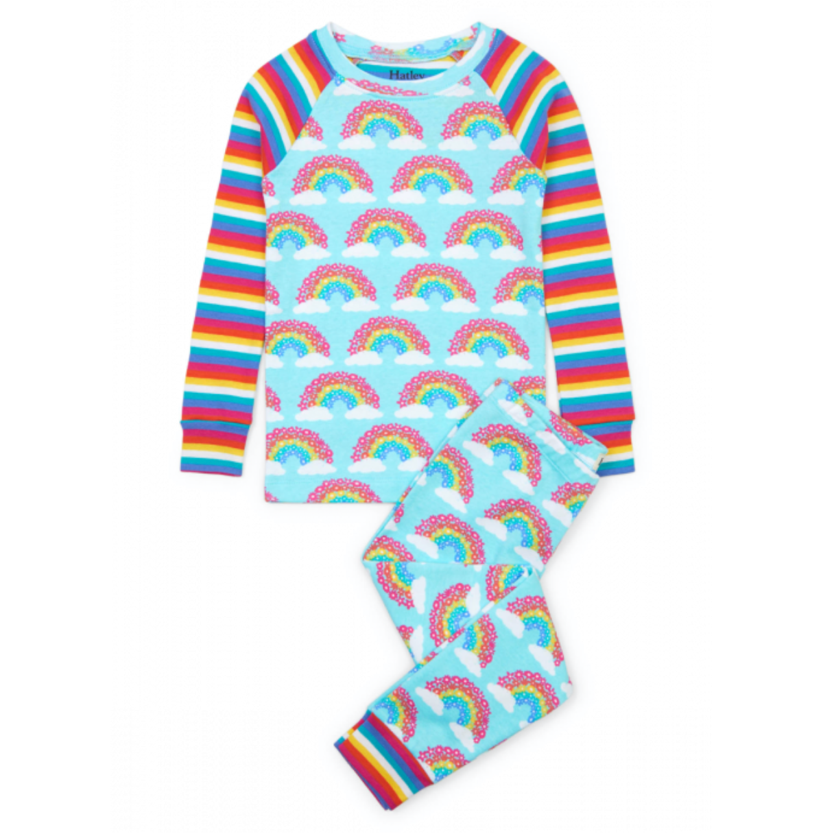 Load image into Gallery viewer, HATLEY Magical Rainbows Organic Cotton Pajama Set
