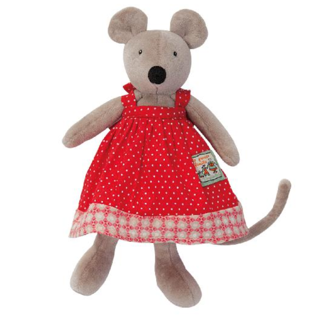 Grande Famille -    Nini Mouse Soft Toy, Mini (20cm)  By Moulin Roty