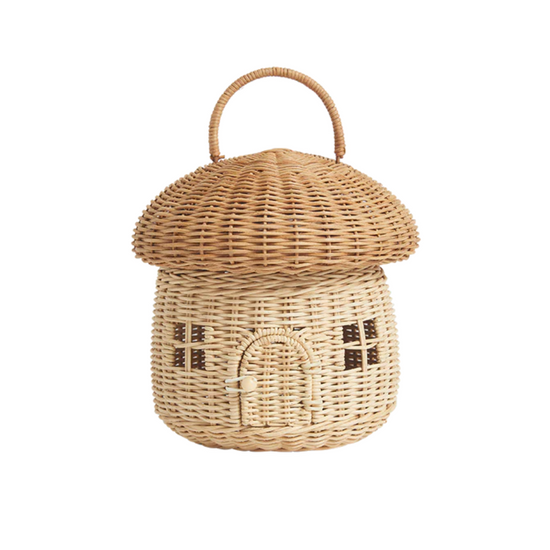 OLLI ELLA Rattan Mushroom Basket natural