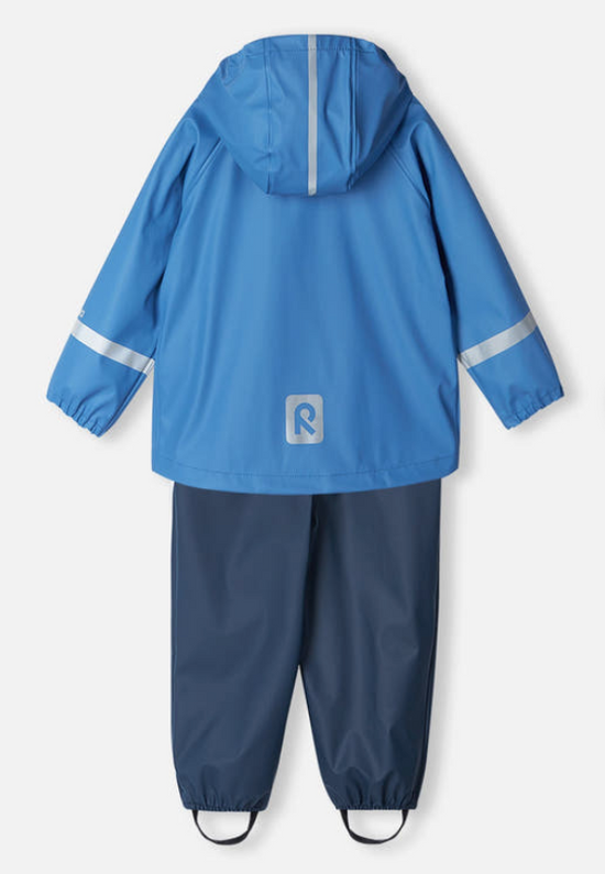 REIMA Waterproof Rain Jacket & Rain Pants Set - Tihku - Denim Blue