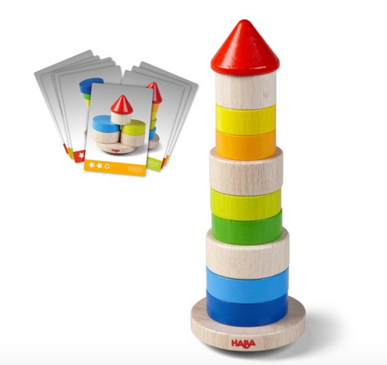 Load image into Gallery viewer, HABA Wobbly Tower Wooden Stacking Game
