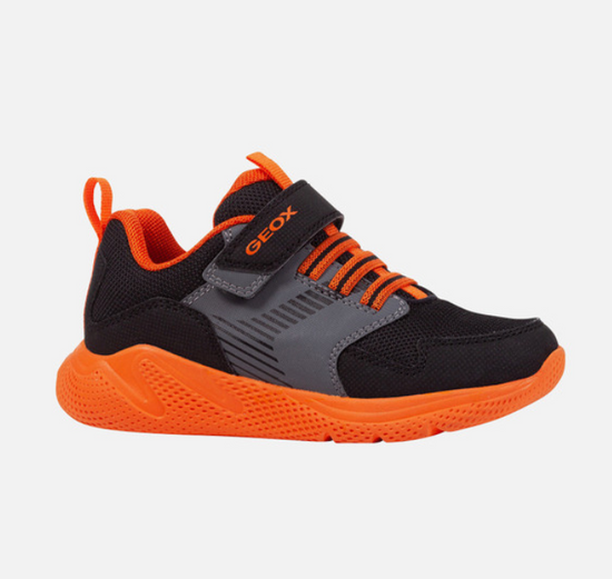GEOX Boy's  Sneaker Sprintye Black+Orange
