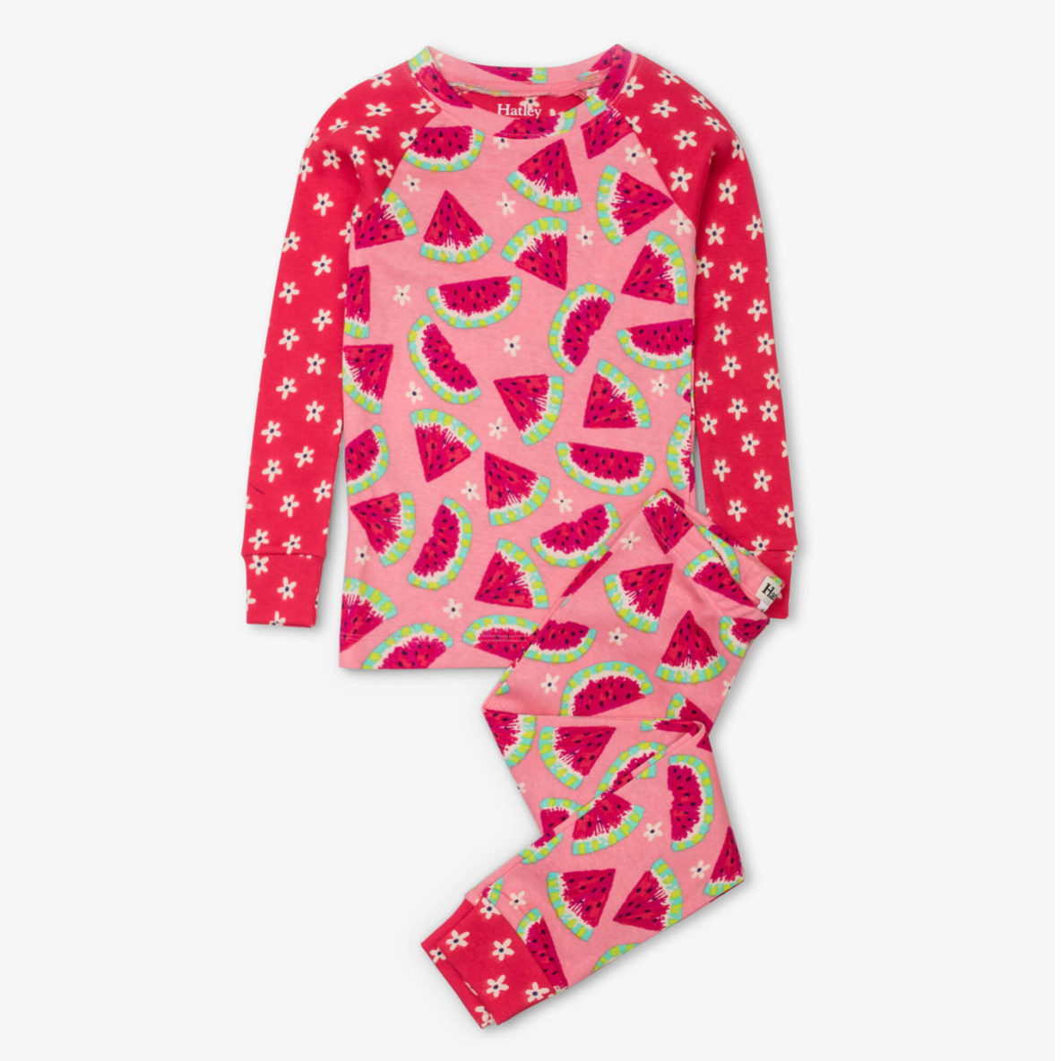 HATLEY Watermelon Slices Organic Cotton Pajama Set